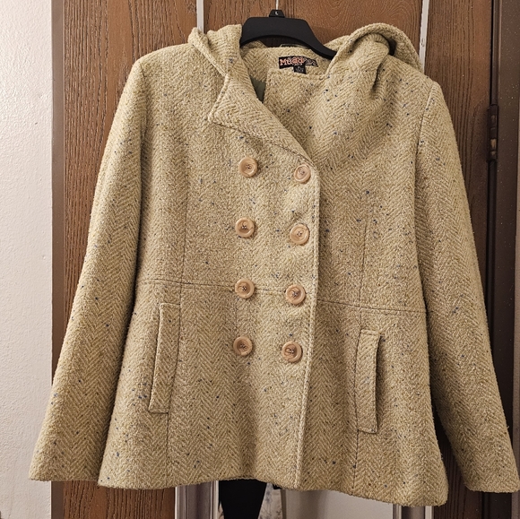 Mudd Jackets & Blazers - Mudd hooded peacoat size XL